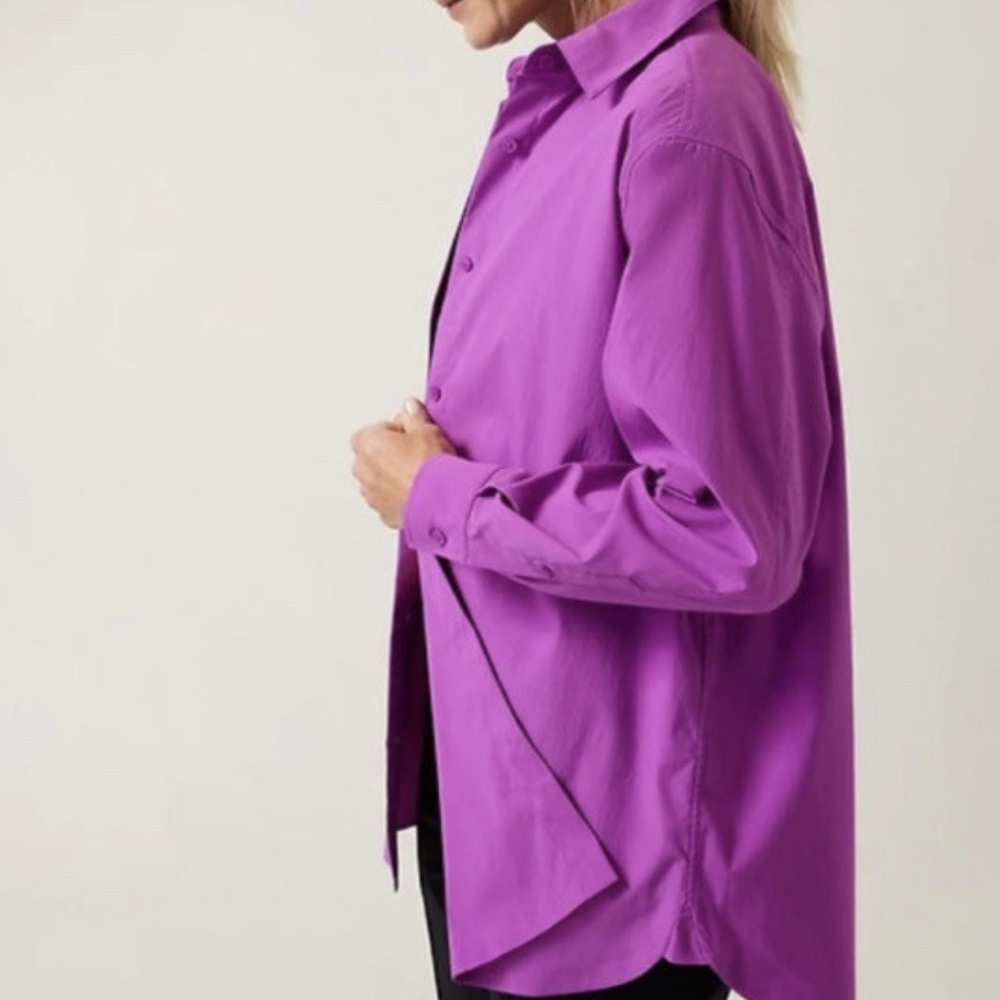 Athleta Performance Oversized Poplin Button Down … - image 5